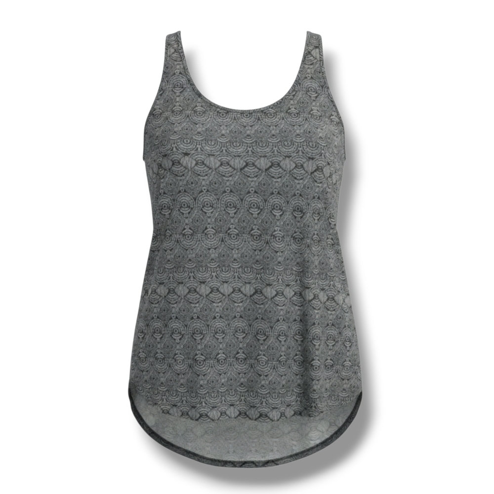 H&M Conscious Collection women's black white geometrical high low tank top small
